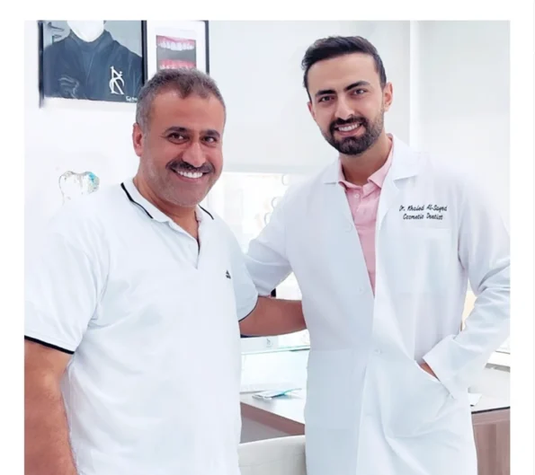 patient consulting dentist khaled al sayed in his clinic at Jordan